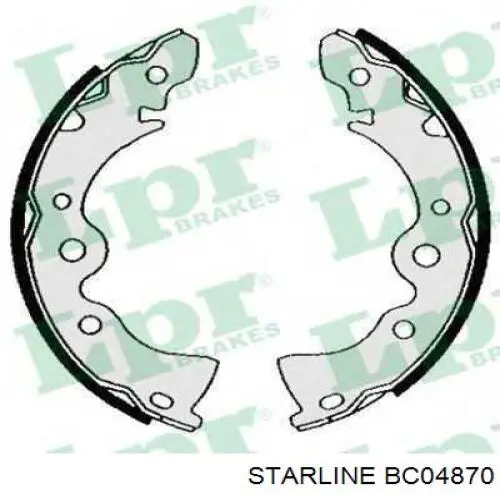 Задние барабанные колодки BC04870 Starline