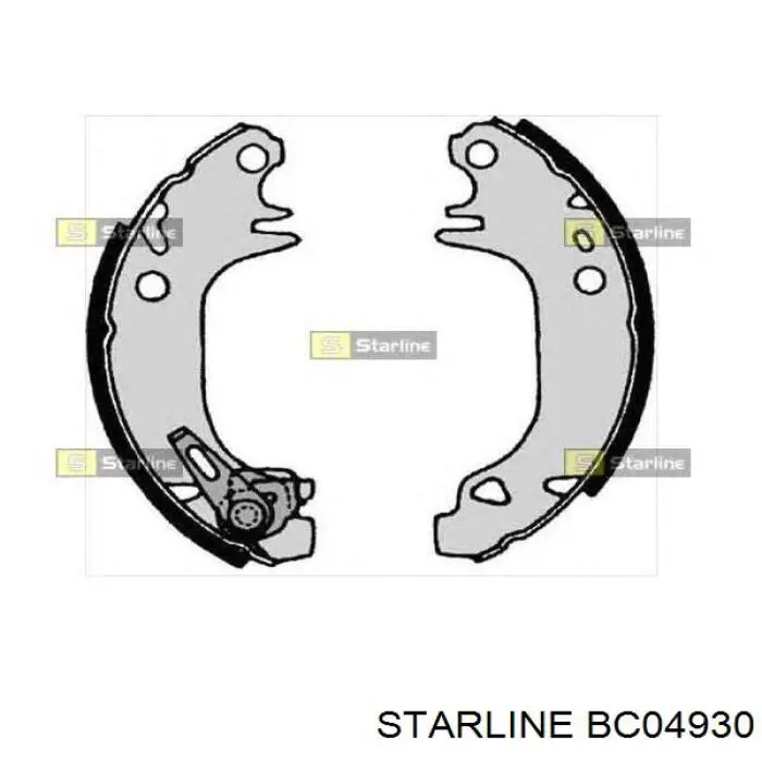 BC04930 Starline колодки тормозные задние барабанные