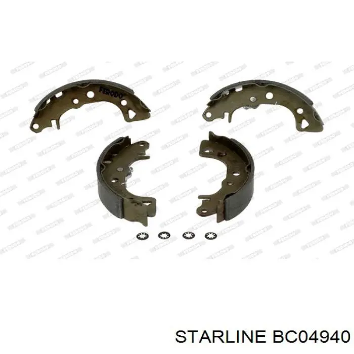Купить BC04940 Starline Задние барабанные тормозные колодки
