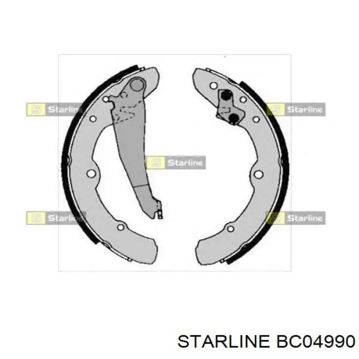BC04990 Starline Барабанные тормозные колодки