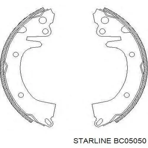 Купить BC05050 Starline Задние барабанные тормозные колодки