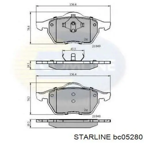 Колодки тормозные задние барабанные STARLINE BC05280