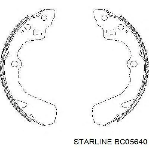 Задние барабанные колодки BC05640 Starline