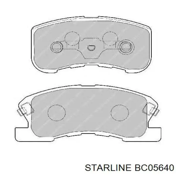 Купить BC05640 Starline Задние барабанные тормозные колодки