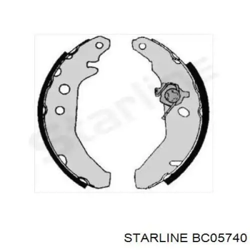 BC05740 Starline колодки тормозные задние барабанные