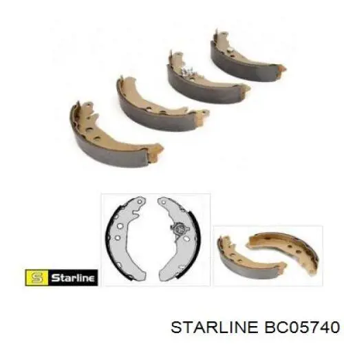 Купить BC05740 Starline Задние барабанные тормозные колодки