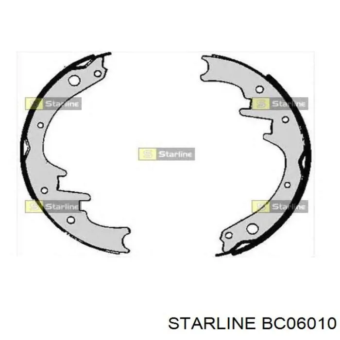 Задние барабанные колодки BC06010 Starline