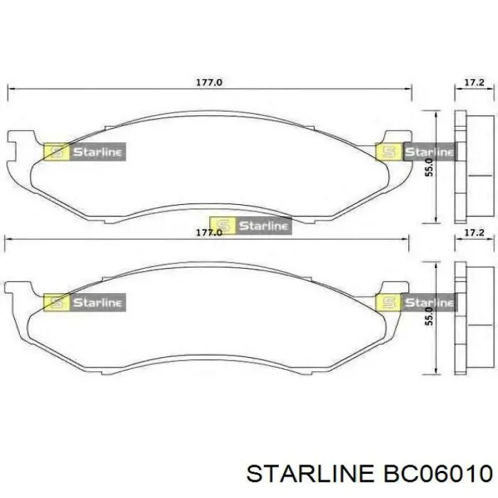 Тормоза рабочие задние ножные и тормозные барабаны Starline BC06010 цена, от 39.91 USD