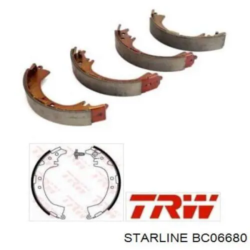 Тормоза рабочие задние ножные и тормозные барабаны Starline BC06680 цена, от 18.49 USD