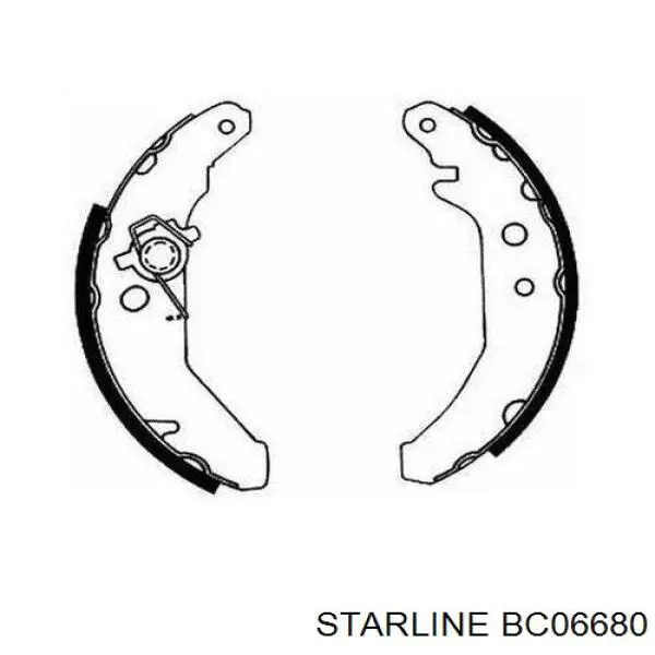 Задние барабанные колодки BC06680 Starline