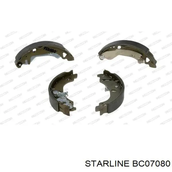 Задние барабанные колодки BC07080 Starline