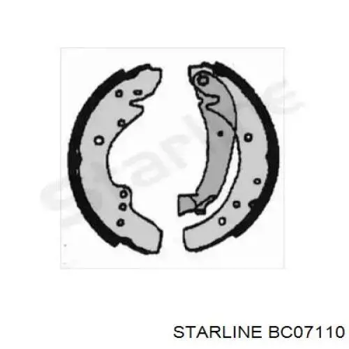 BC07110 Starline sapatas do freio traseiras de tambor