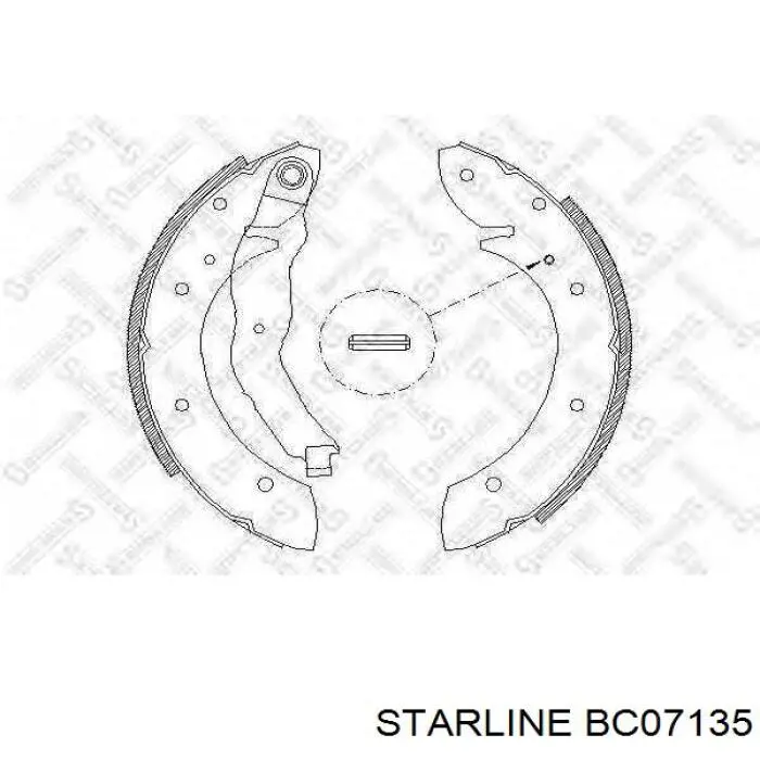 BC07135 Starline Барабанные тормозные колодки