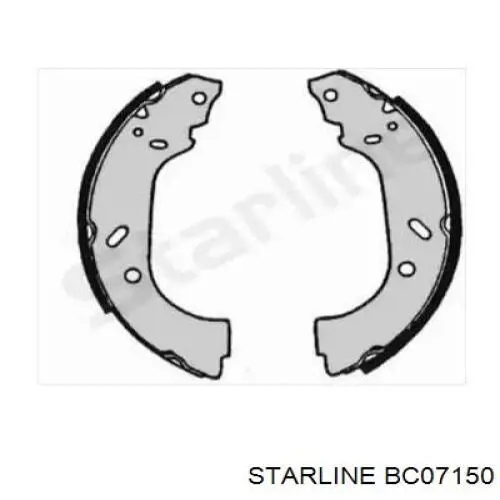 BC07150 Starline колодки тормозные задние барабанные