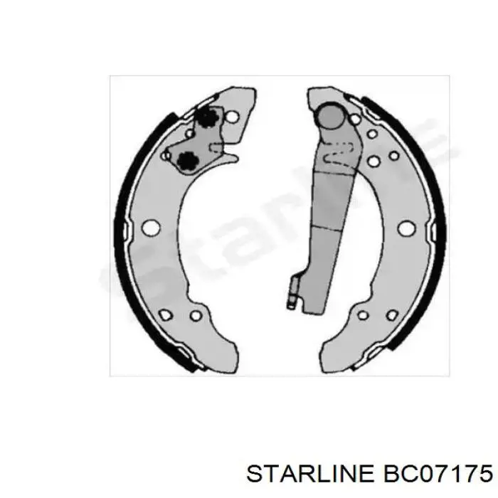 Задние барабанные колодки BC07175 Starline