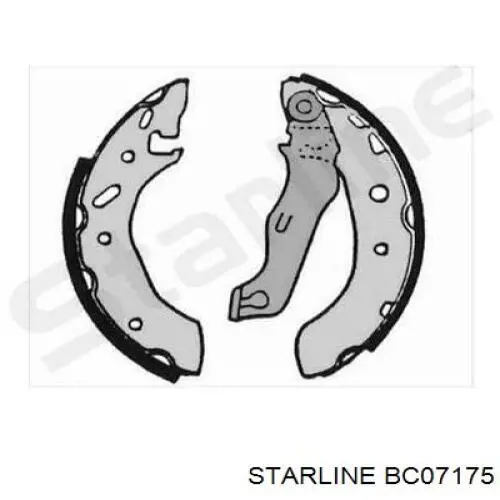 BC07175 Starline Барабанные тормозные колодки