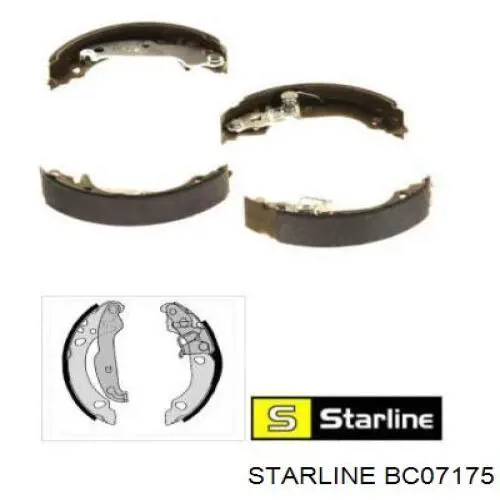 Тормоза рабочие задние ножные и тормозные барабаны Starline BC07175 цена, от 14.55 USD