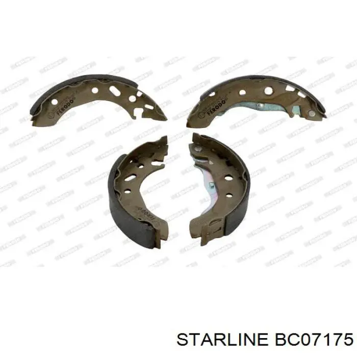 Купить BC07175 Starline Задние барабанные тормозные колодки