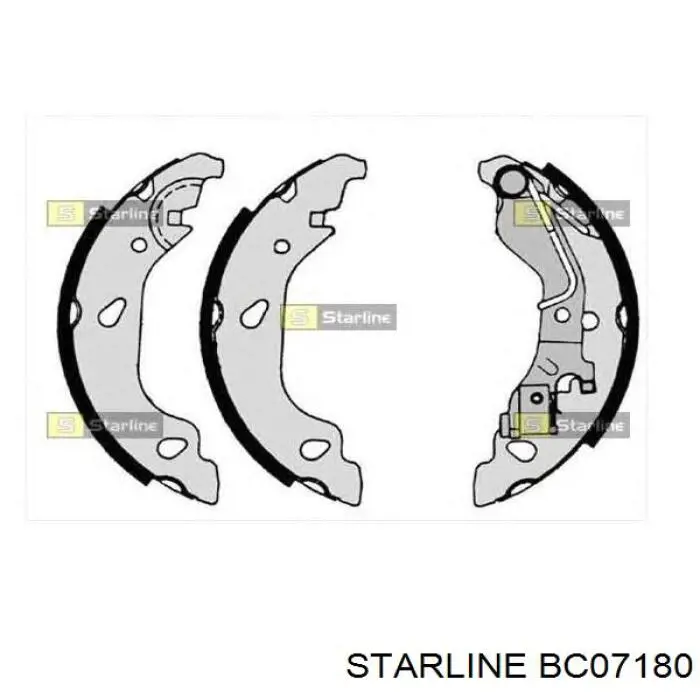 Zapatas de frenos de tambor traseras BC07180 Starline