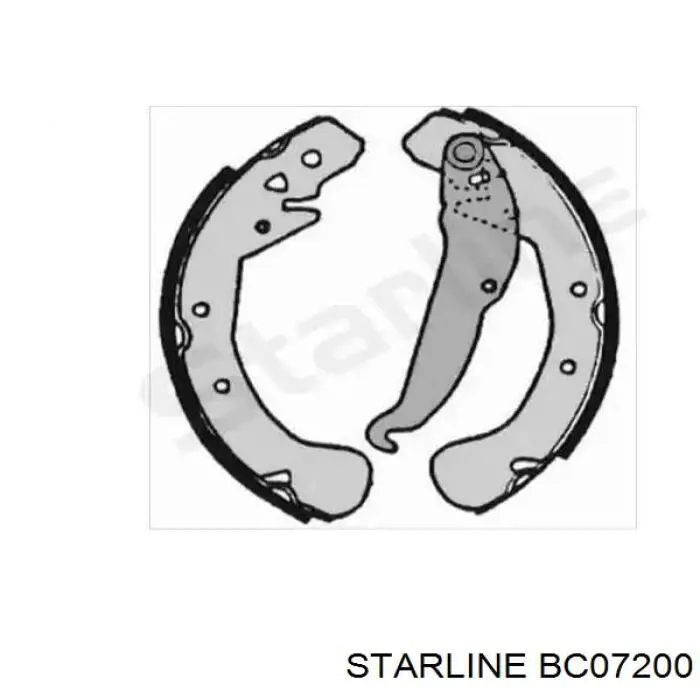 Задние барабанные колодки BC07200 Starline