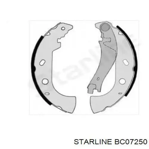 BC07250 Starline колодки тормозные задние барабанные