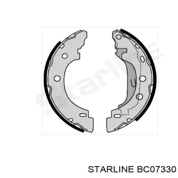 Задние барабанные колодки BC07330 Starline