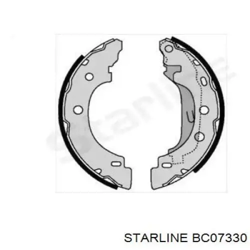 Купить BC07330 Starline Задние барабанные тормозные колодки