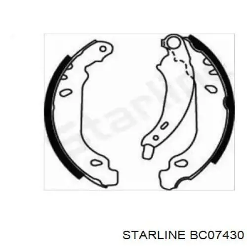 Задние барабанные колодки BC07430 Starline