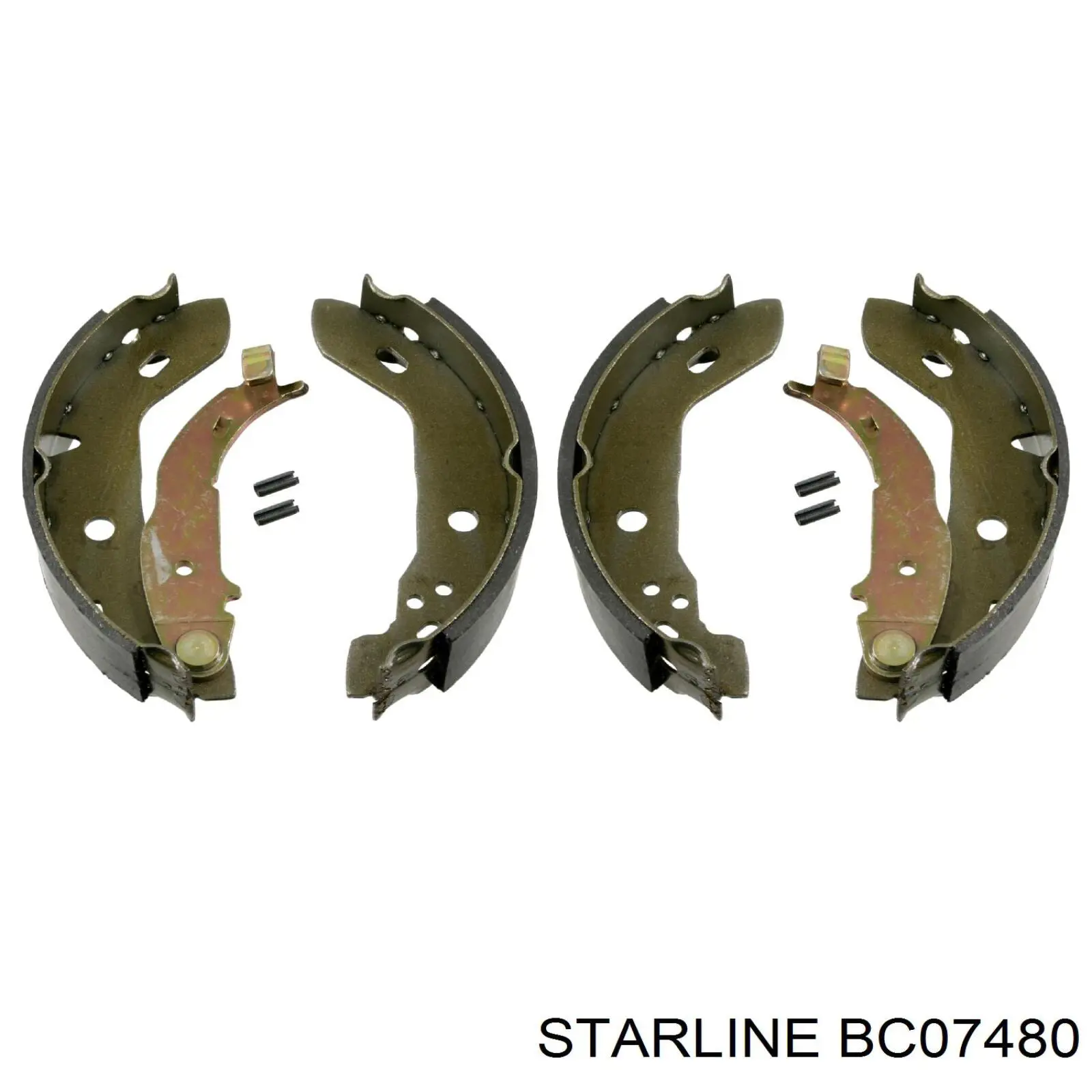 Купить BC07480 Starline Задние барабанные тормозные колодки