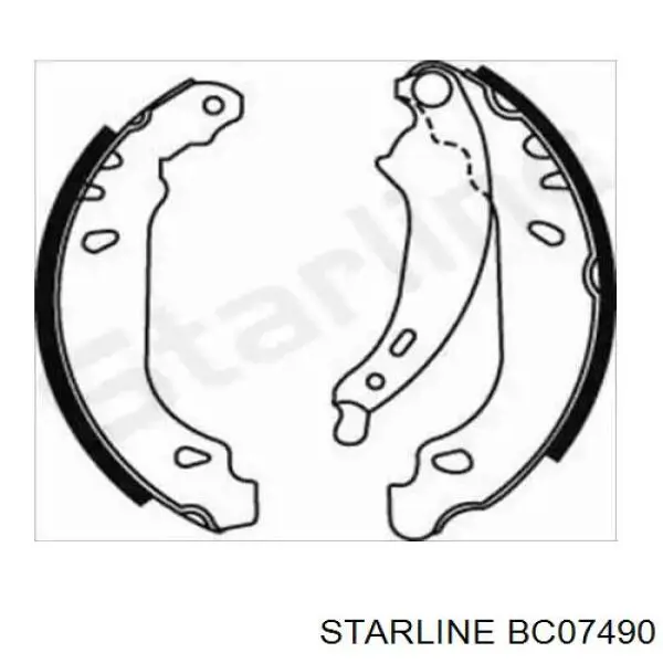 BC07490 Starline колодки тормозные задние барабанные