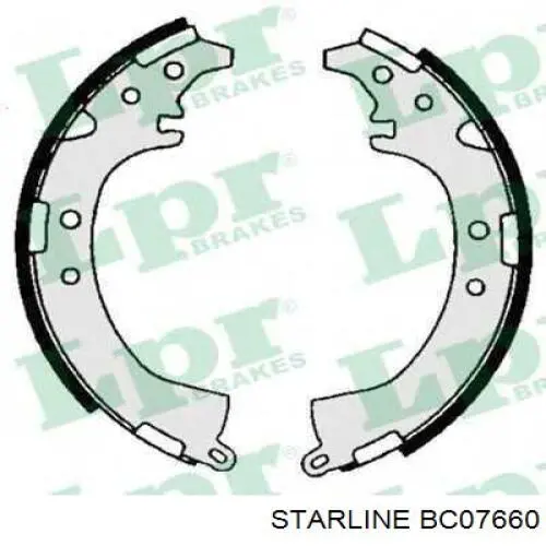 BC 07660 Starline колодки тормозные задние барабанные