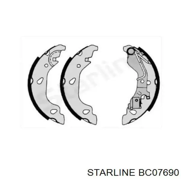 BC07690 Starline колодки тормозные задние барабанные