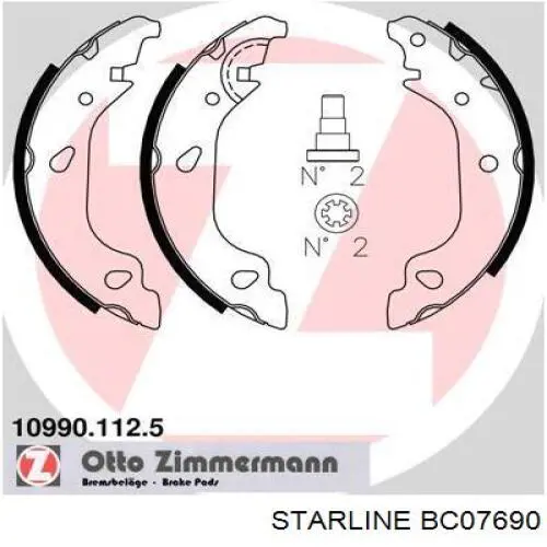 Тормоза рабочие задние ножные и тормозные барабаны Starline BC07690 цена, от 15.54 USD