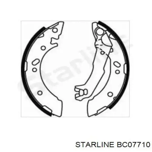 Задние барабанные колодки BC07710 Starline