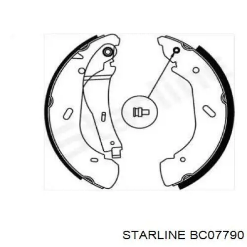 Задние барабанные колодки BC07790 Starline