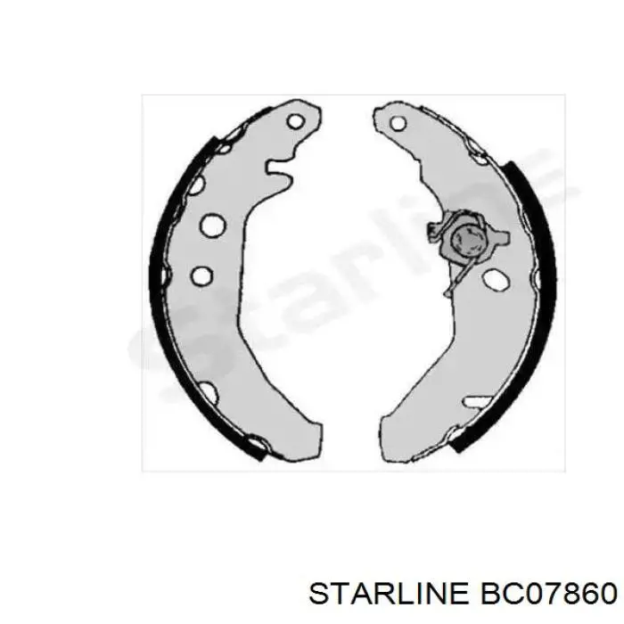 Задние барабанные колодки BC07860 Starline