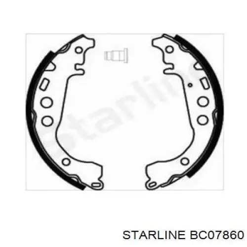 Задние барабанные колодки BC07860 Starline