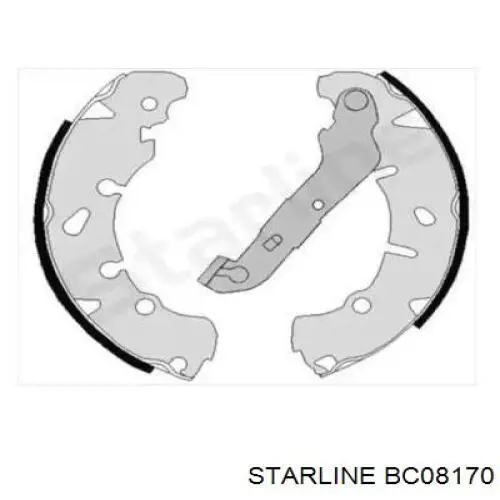 BC08170 Starline sapatas do freio traseiras de tambor