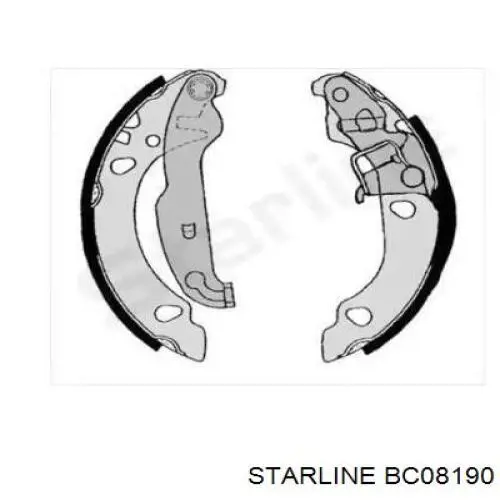 BC 08190 Starline колодки тормозные задние барабанные