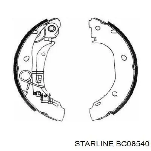 Тормоза рабочие задние ножные и тормозные барабаны Starline BC08540 цена, от 28.38 USD
