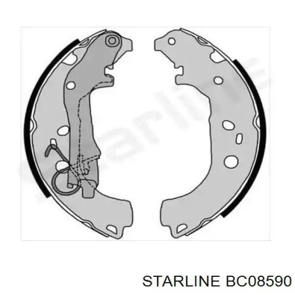 Задние барабанные колодки BC08590 Starline