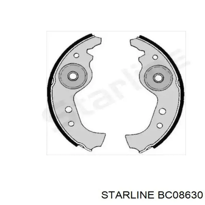 Задние барабанные колодки BC08630 Starline
