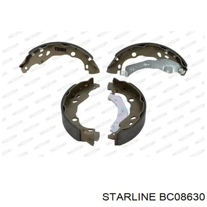Купить BC08630 Starline Задние барабанные тормозные колодки