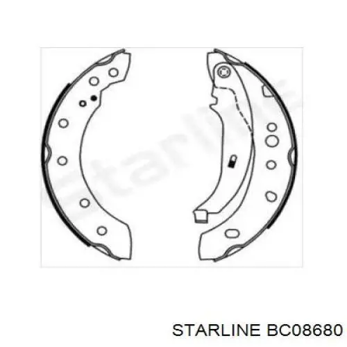 BC 08680 Starline задние барабанные колодки