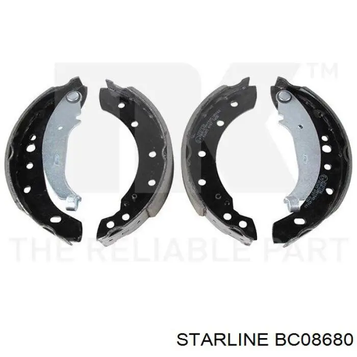Купить BC08680 Starline Задние барабанные тормозные колодки