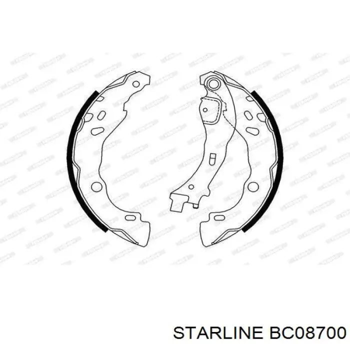 Тормоза рабочие задние ножные и тормозные барабаны Starline BC08700 цена, от 20.98 USD