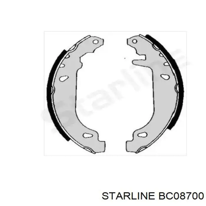Купить BC08700 Starline Задние барабанные тормозные колодки