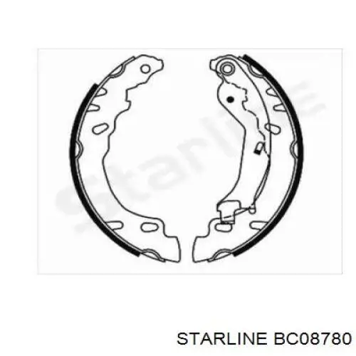 Задние барабанные колодки BC08780 Starline