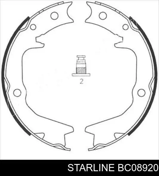 Задние тормозные колодки BC08920 Starline