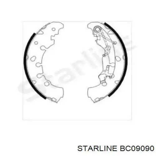 Тормоза рабочие задние ножные и тормозные барабаны Starline BC09090 цена, от 18.88 USD